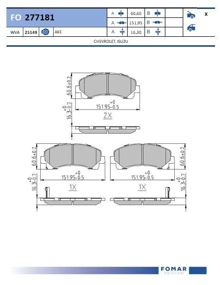 Brake Pad Set, disc brake